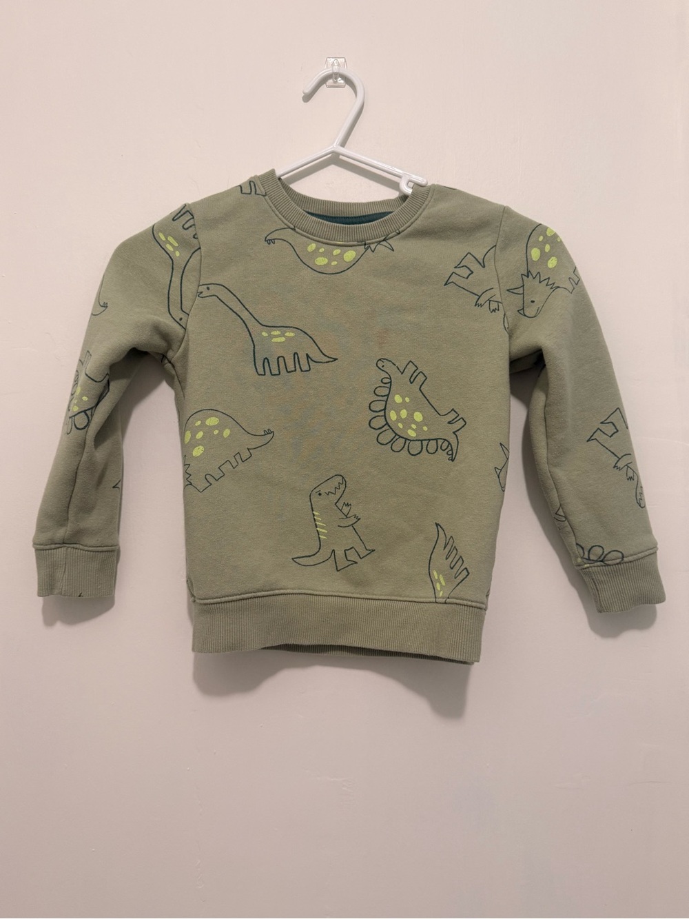Cat & Jack Olive Green Dino Sweatshirt